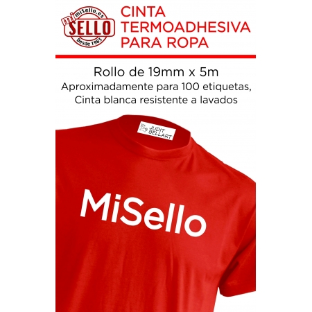 Cinta Termoadhesiva para Ropa rollo 19mm x 5m