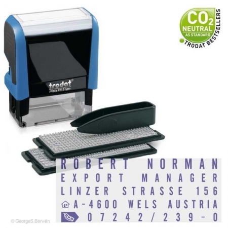 Printy 4913 Typo 4 Línies | Crea el teu propi segell